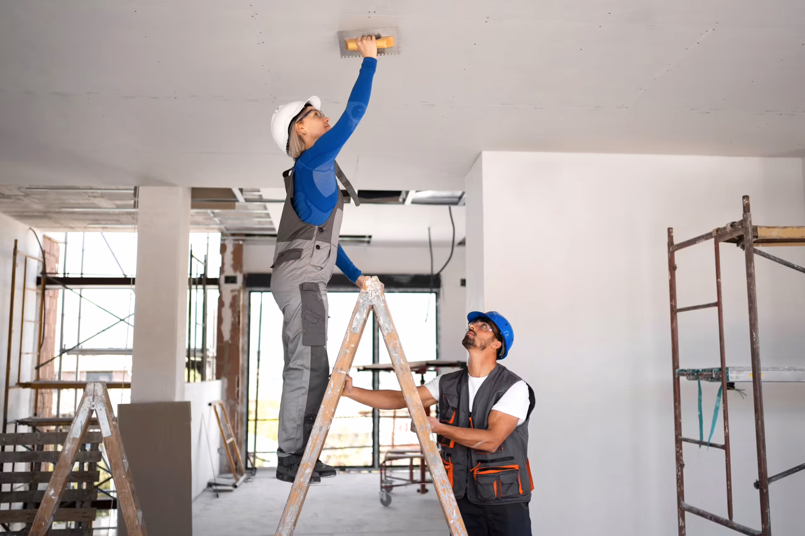 Yatak odası alçıpan tavan çalışması Mirbey inşaat